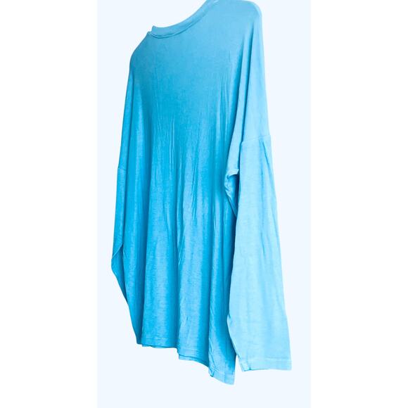 CABI LONG SLV PULL-OVER V-NECK TOP/T-SHIRT, WOMENS, L, SKY BLUE, RAYON/SPANDEX - Picture 7 of 11